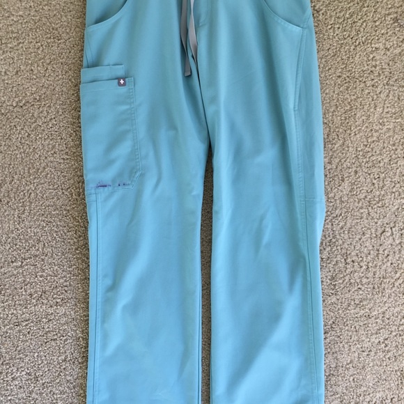 FIGS Sea Glass Kade Scrubs Pants XS/P Ink Stain - Picture 15 of 16